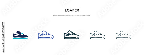 loafer icon in different style vector illustration. two colored and black loafer vector icons designed in filled, outline, line and stroke style can be used for web, mobile, ui