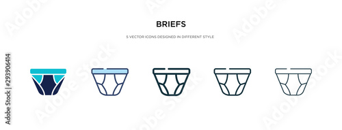briefs icon in different style vector illustration. two colored and black briefs vector icons designed in filled, outline, line and stroke style can be used for web, mobile, ui