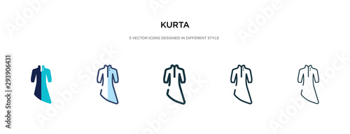 kurta icon in different style vector illustration. two colored and black kurta vector icons designed in filled, outline, line and stroke style can be used for web, mobile, ui