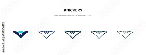 knickers icon in different style vector illustration. two colored and black knickers vector icons designed in filled, outline, line and stroke style can be used for web, mobile, ui