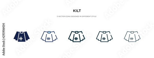 kilt icon in different style vector illustration. two colored and black kilt vector icons designed in filled, outline, line and stroke style can be used for web, mobile, ui photo