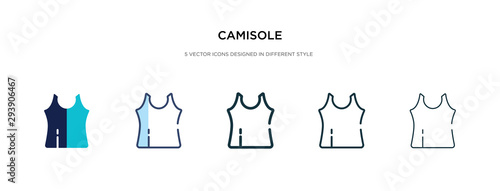 Obraz na plátne camisole icon in different style vector illustration