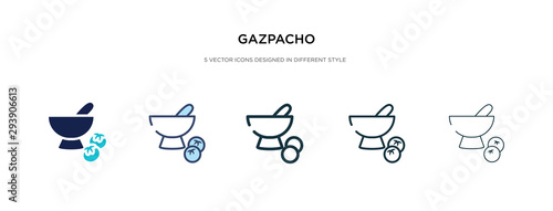 gazpacho icon in different style vector illustration. two colored and black gazpacho vector icons designed in filled, outline, line and stroke style can be used for web, mobile, ui