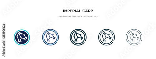 imperial carp icon in different style vector illustration. two colored and black imperial carp vector icons designed in filled, outline, line and stroke style can be used for web, mobile, ui