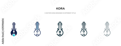 kora icon in different style vector illustration. two colored and black kora vector icons designed in filled, outline, line and stroke style can be used for web, mobile, ui