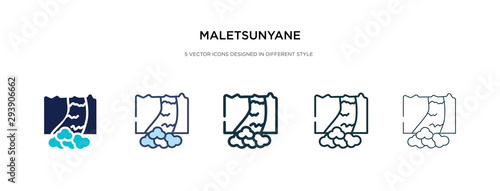 maletsunyane icon in different style vector illustration. two colored and black maletsunyane vector icons designed in filled, outline, line and stroke style can be used for web, mobile, ui