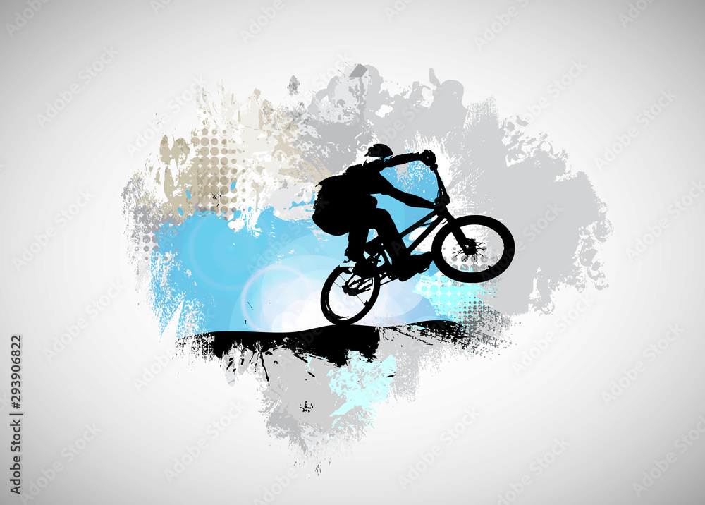 Photographie Sport illustration of bmx rider - Acheter-le sur Europosters.fr