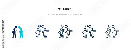 quarrel icon in different style vector illustration. two colored and black quarrel vector icons designed in filled, outline, line and stroke style can be used for web, mobile, ui