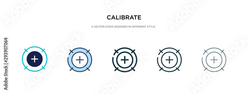calibrate icon in different style vector illustration. two colored and black calibrate vector icons designed in filled, outline, line and stroke style can be used for web, mobile, ui photo