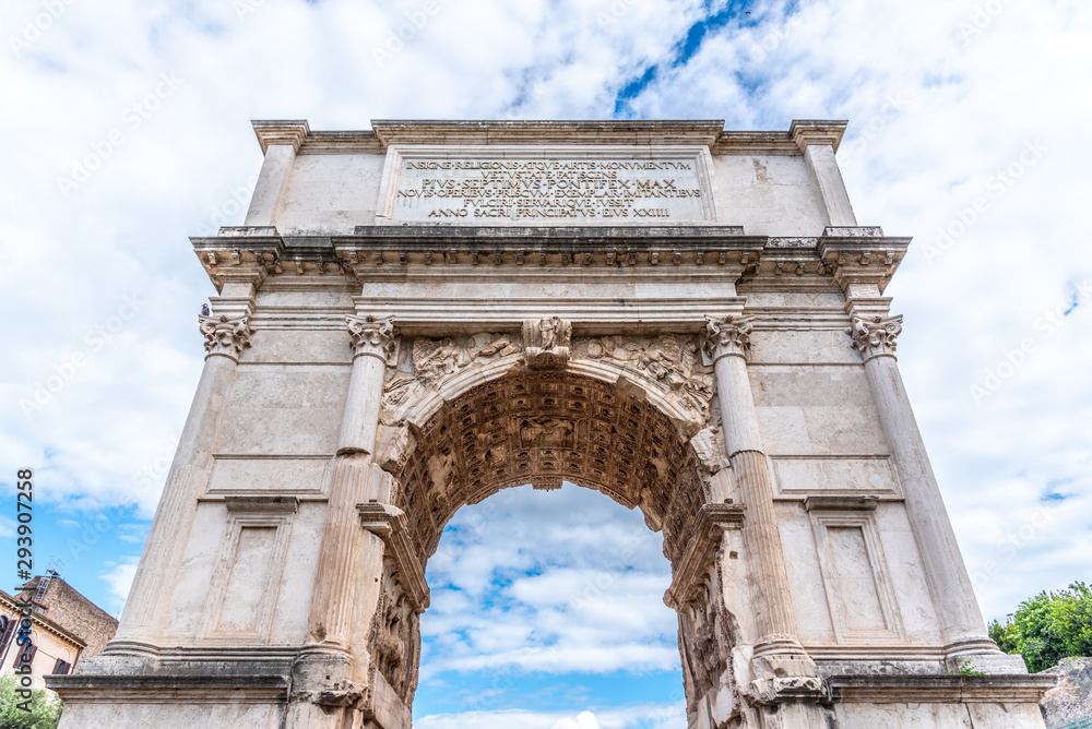 Arch of Titus on Via Sacra, Roman Forum, Rome, Italy