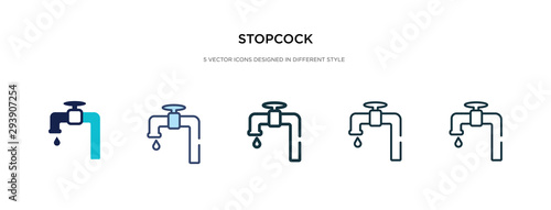 stopcock icon in different style vector illustration. two colored and black stopcock vector icons designed in filled, outline, line and stroke style can be used for web, mobile, ui