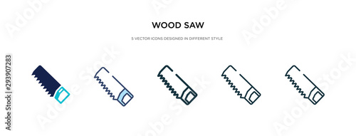 wood saw icon in different style vector illustration. two colored and black wood saw vector icons designed in filled, outline, line and stroke style can be used for web, mobile, ui