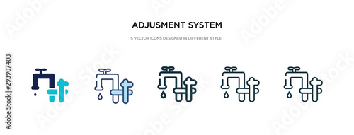 adjusment system icon in different style vector illustration. two colored and black adjusment system vector icons designed in filled, outline, line and stroke style can be used for web, mobile, ui