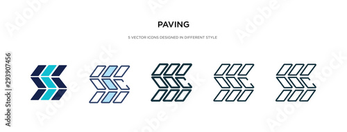 paving icon in different style vector illustration. two colored and black paving vector icons designed in filled, outline, line and stroke style can be used for web, mobile, ui