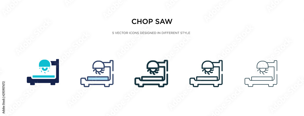 chop saw icon in different style vector illustration. two colored and black chop saw vector icons designed in filled, outline, line and stroke style can be used for web, mobile, ui chop saw icon in different style vector illustration. two colored and black chop saw vector icons designed in filled, outline, line and stroke style can be used for web, mobile, ui