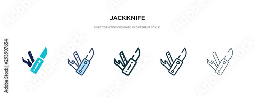 jackknife icon in different style vector illustration. two colored and black jackknife vector icons designed in filled, outline, line and stroke style can be used for web, mobile, ui