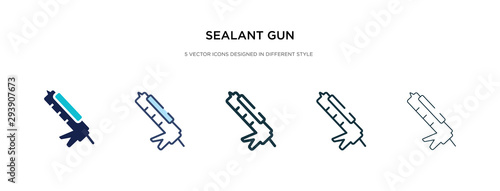 sealant gun icon in different style vector illustration. two colored and black sealant gun vector icons designed in filled, outline, line and stroke style can be used for web, mobile, ui