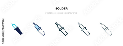 solder icon in different style vector illustration. two colored and black solder vector icons designed in filled, outline, line and stroke style can be used for web, mobile, ui