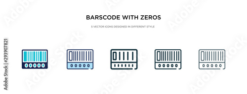 barscode with zeros icon in different style vector illustration. two colored and black barscode with zeros vector icons designed in filled, outline, line and stroke style can be used for web,