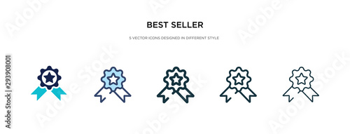 best seller icon in different style vector illustration. two colored and black best seller vector icons designed in filled, outline, line and stroke style can be used for web, mobile, ui