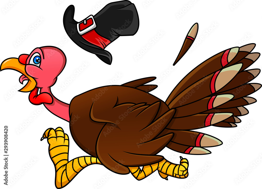 cute chef turkey bird cartoon Stock Vector | Adobe Stock