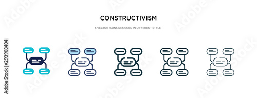 constructivism icon in different style vector illustration. two colored and black constructivism vector icons designed in filled, outline, line and stroke style can be used for web, mobile, ui