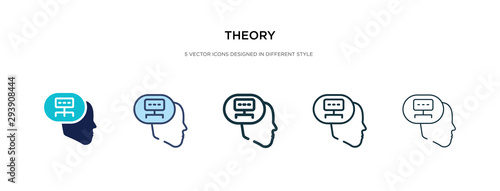 theory icon in different style vector illustration. two colored and black theory vector icons designed in filled, outline, line and stroke style can be used for web, mobile, ui