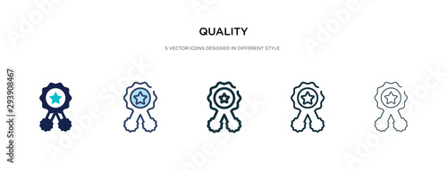 quality icon in different style vector illustration. two colored and black quality vector icons designed in filled, outline, line and stroke style can be used for web, mobile, ui