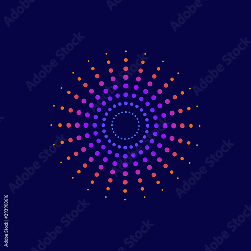 Modern Abstract Firework Spark Light Beam Design Template for Autism, Healthcare, Personal Encouragement, Company Sign, Celebration