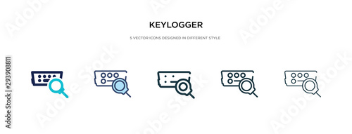 keylogger icon in different style vector illustration. two colored and black keylogger vector icons designed in filled, outline, line and stroke style can be used for web, mobile, ui