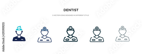dentist icon in different style vector illustration. two colored and black dentist vector icons designed in filled, outline, line and stroke style can be used for web, mobile, ui