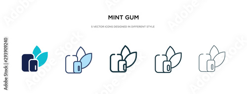 mint gum icon in different style vector illustration. two colored and black mint gum vector icons designed in filled, outline, line and stroke style can be used for web, mobile, ui