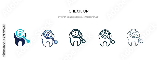 check up icon in different style vector illustration. two colored and black check up vector icons designed in filled, outline, line and stroke style can be used for web, mobile, ui
