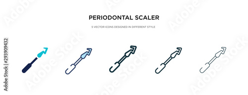 periodontal scaler icon in different style vector illustration. two colored and black periodontal scaler vector icons designed in filled, outline, line and stroke style can be used for web, mobile,