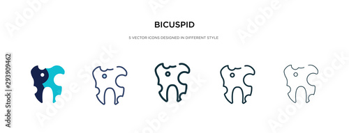 bicuspid icon in different style vector illustration. two colored and black bicuspid vector icons designed in filled, outline, line and stroke style can be used for web, mobile, ui