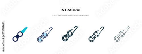 intraoral icon in different style vector illustration. two colored and black intraoral vector icons designed in filled, outline, line and stroke style can be used for web, mobile, ui