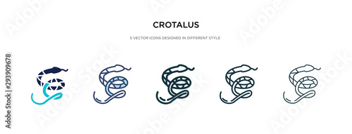 crotalus icon in different style vector illustration. two colored and black crotalus vector icons designed in filled, outline, line and stroke style can be used for web, mobile, ui