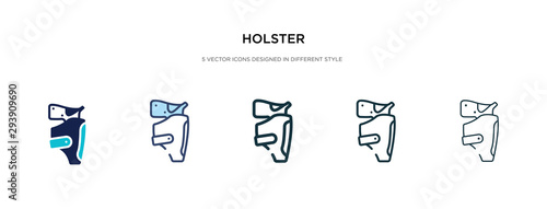 holster icon in different style vector illustration. two colored and black holster vector icons designed in filled, outline, line and stroke style can be used for web, mobile, ui