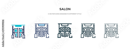 salon icon in different style vector illustration. two colored and black salon vector icons designed in filled, outline, line and stroke style can be used for web, mobile, ui