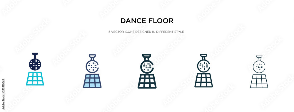 dance floor icon in different style vector illustration. two colored and black dance floor vector icons designed in filled, outline, line and stroke style can be used for web, mobile, ui dance floor icon in different style vector illustration. two colored and black dance floor vector icons designed in filled, outline, line and stroke style can be used for web, mobile, ui