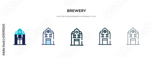 brewery icon in different style vector illustration. two colored and black brewery vector icons designed in filled, outline, line and stroke style can be used for web, mobile, ui