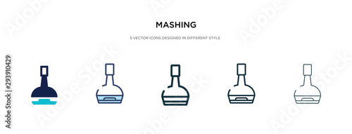 mashing icon in different style vector illustration. two colored and black mashing vector icons designed in filled, outline, line and stroke style can be used for web, mobile, ui