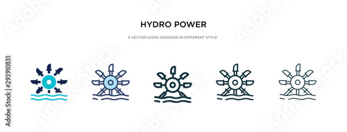 hydro power icon in different style vector illustration. two colored and black hydro power vector icons designed in filled, outline, line and stroke style can be used for web, mobile, ui