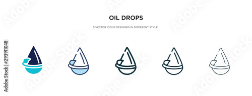 oil drops icon in different style vector illustration. two colored and black oil drops vector icons designed in filled, outline, line and stroke style can be used for web, mobile, ui