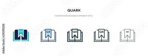 quark icon in different style vector illustration. two colored and black quark vector icons designed in filled, outline, line and stroke style can be used for web, mobile, ui