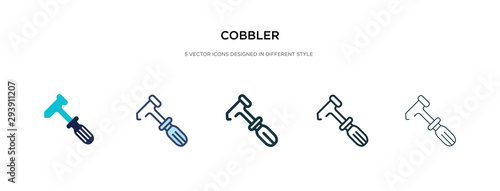 cobbler icon in different style vector illustration. two colored and black cobbler vector icons designed in filled, outline, line and stroke style can be used for web, mobile, ui