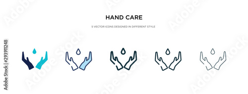 hand care icon in different style vector illustration. two colored and black hand care vector icons designed in filled, outline, line and stroke style can be used for web, mobile, ui