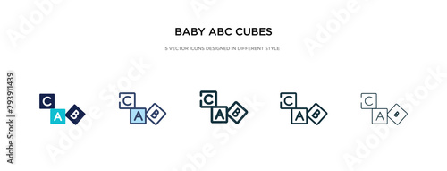 baby abc cubes icon in different style vector illustration. two colored and black baby abc cubes vector icons designed in filled, outline, line and stroke style can be used for web, mobile, ui