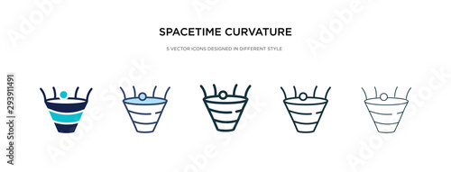 Fotografie, Tablou spacetime curvature icon in different style vector illustration