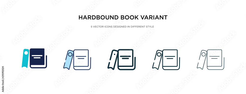 hardbound book variant icon in different style vector illustration. two colored and black hardbound book variant vector icons designed in filled, outline, line and stroke style can be used for web, hardbound book variant icon in different style vector illustration. two colored and black hardbound book variant vector icons designed in filled, outline, line and stroke style can be used for web,